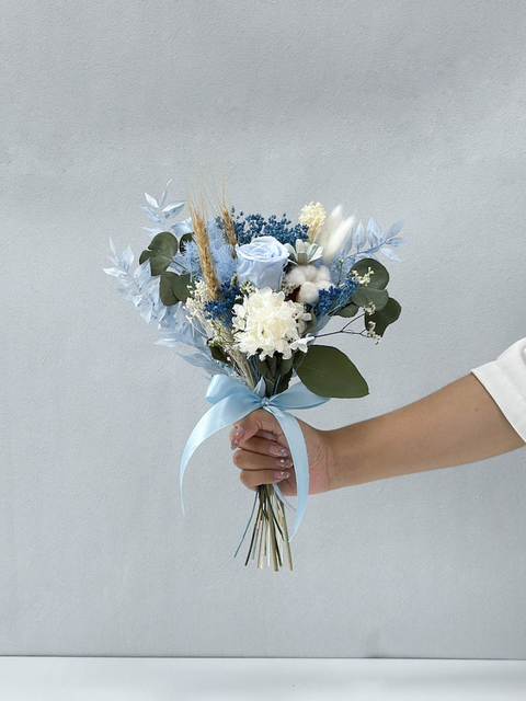Breezy Bayfront Bridesmaid Bouquet (Blue)