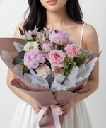Merlion Mauve Medley peony bouquet Singapore delivery