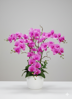 6 Artificial Purple Phalaenopsis Orchid Table Arrangement About 80cm Height