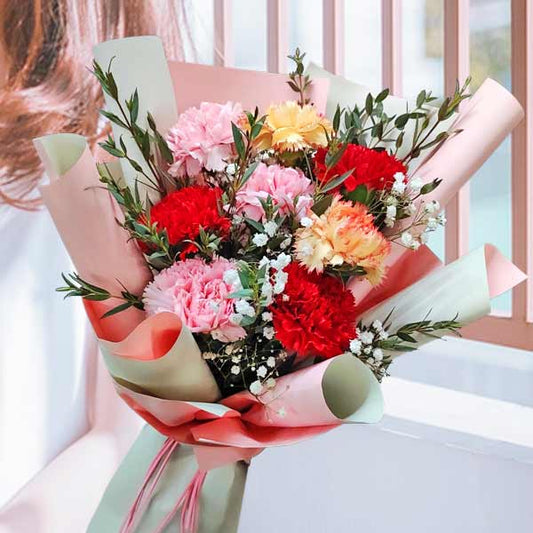 8枝混合康乃馨花束