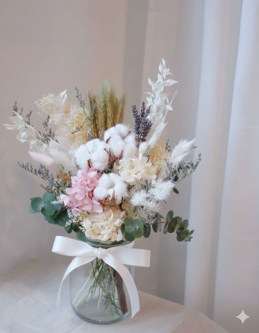 Cotton Fluff Vase