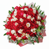 99 Roses ( 50 Red 49 Champagne ) Handbouquet, Kindly order 3 Days in advance.