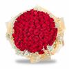 99 Red Roses With Baby's Breath Hand Bouquet