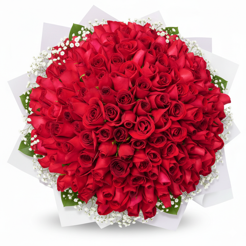 199 Red Roses Hand Bouquet, Kindly order 3 Days in advance.