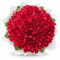 199 Red Roses Hand Bouquet, Kindly order 3 Days in advance.