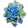 Artificial Blue Roses Hand Bouquet