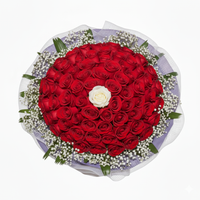 99 Roses ( 98 Red 1 White at the ctr )