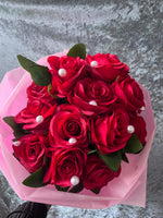12 Artificial Roses Posy