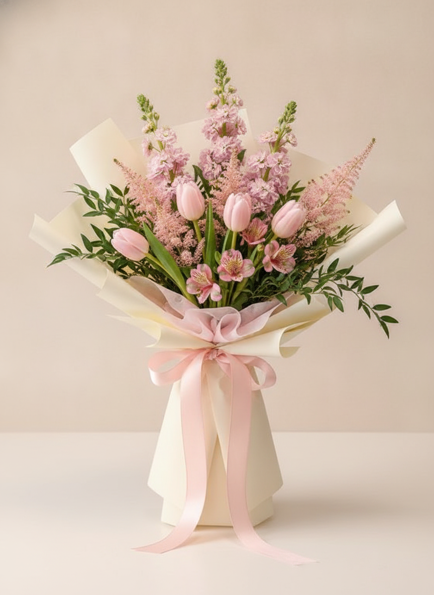 Queenstown Quiet Blush by Singapore Florist