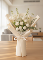 Woodlands Whimsical Whites on a dining table