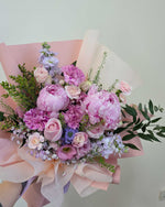 Katong Kindred Kisses pink peonies lilac close-up Singapore