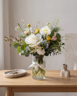 Raffles Radiant Rapture peony vase arrangement Singapore