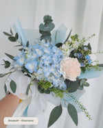 螺旋绣球花蓝色