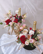 Miyabi Roses And Moet Champagne Flower Box