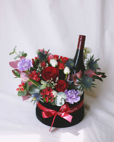 Boite De Fleur Red Wine